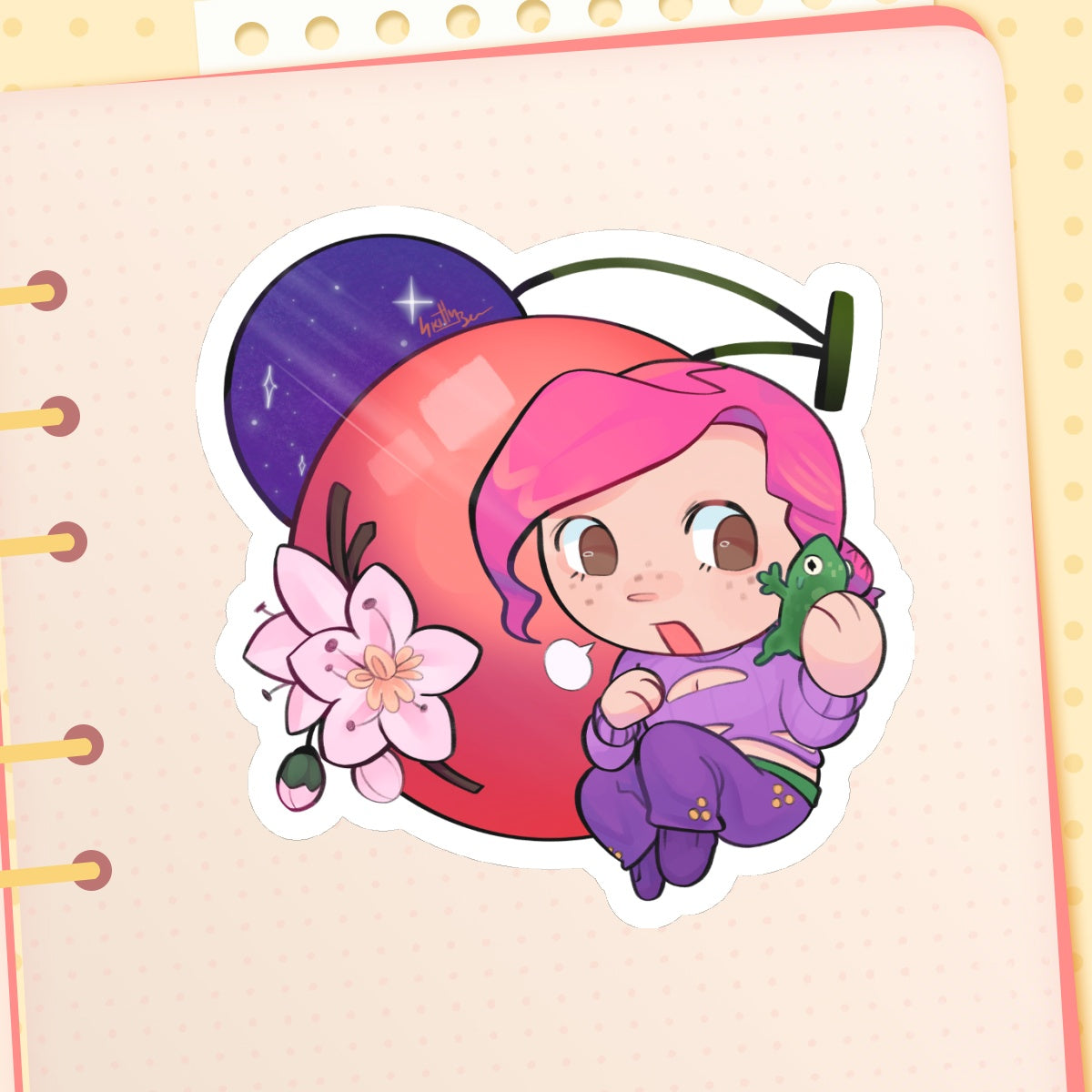 Vinegar Doppio Cherry JJBA Die Cut Stickers (77mm x 77mm)