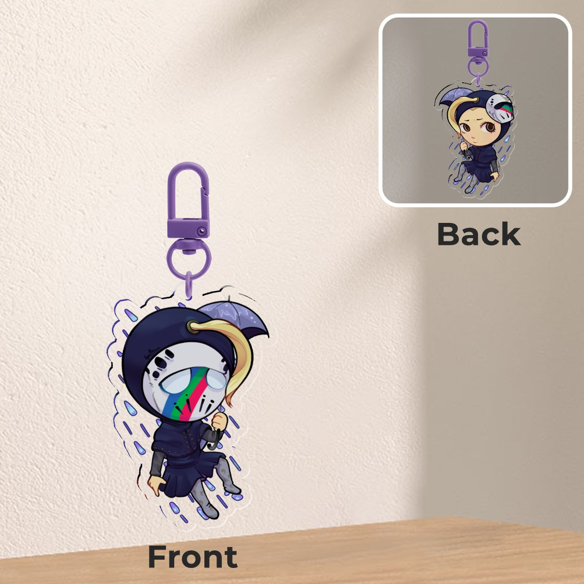 Blackmore Umbrella JJBA Clear Acrylic Keychain (44mm x 62mm)