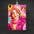 Daisuke Pink Mouthwashing Poster Art Print (210mm*297mm)