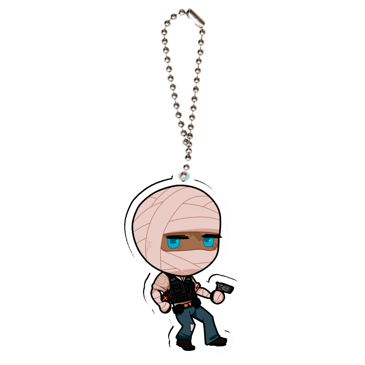Joshua Graham Fallout New Vegas Clear Acrylic Keychain (40mm x 71mm)