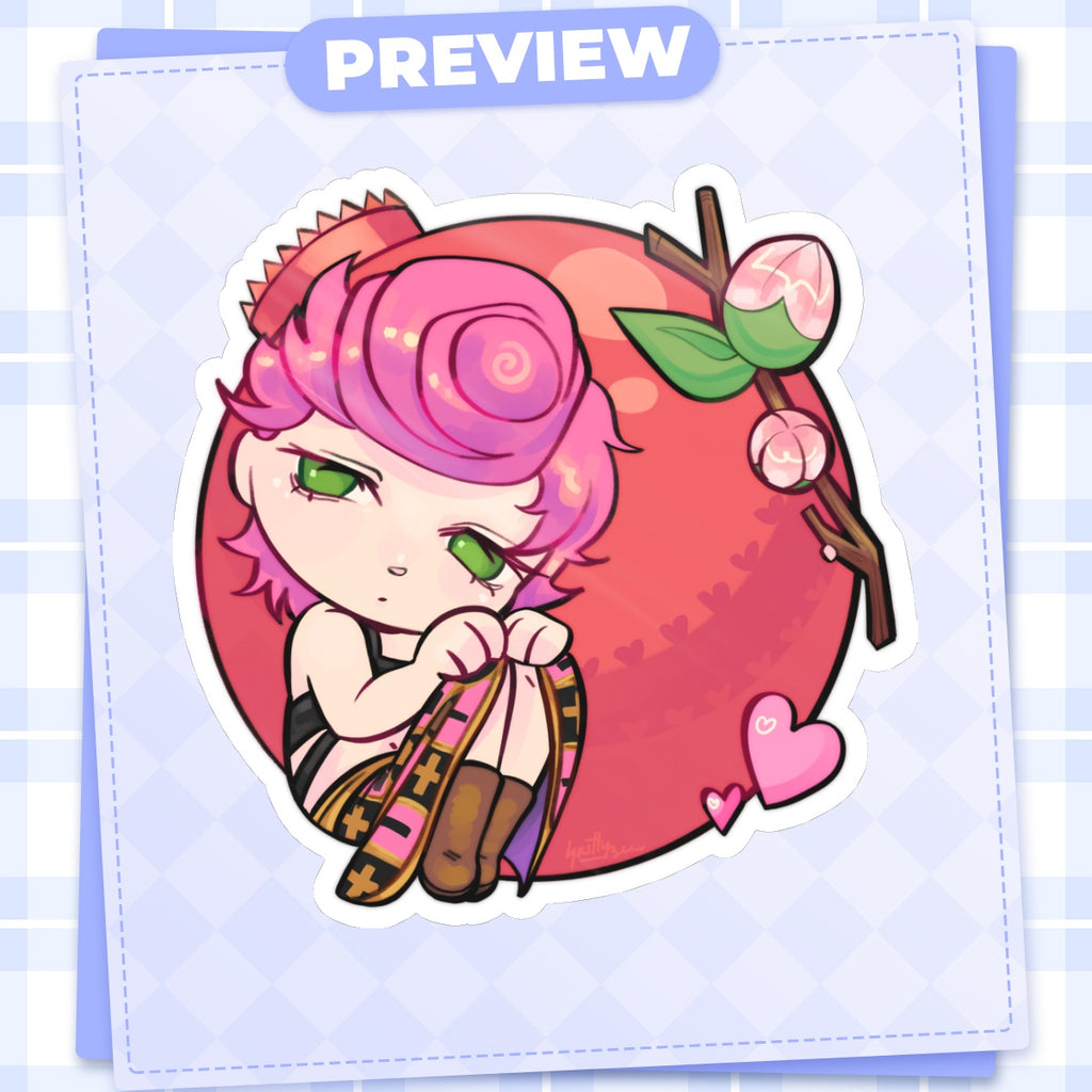 Trish Una Pomegranate JoJo’s Bizzare Adventure  Die Cut Stickers (75mm x 77mm)