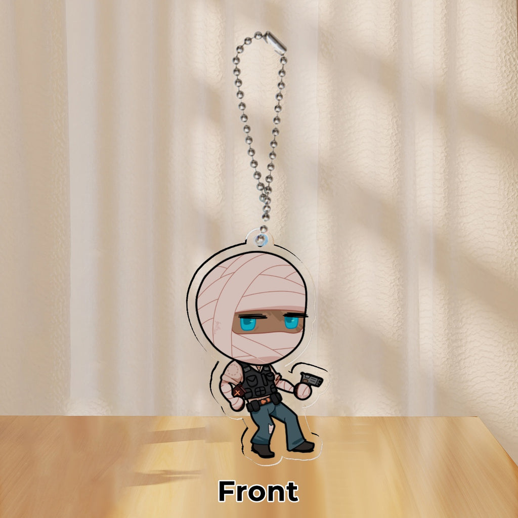 Joshua Graham Fallout New Vegas Clear Acrylic Keychain (40mm x 71mm)