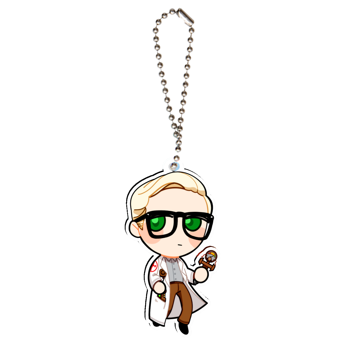 Arcade Gannon Fallout New Vegas Keychain Clear Acrylic 3.5mm