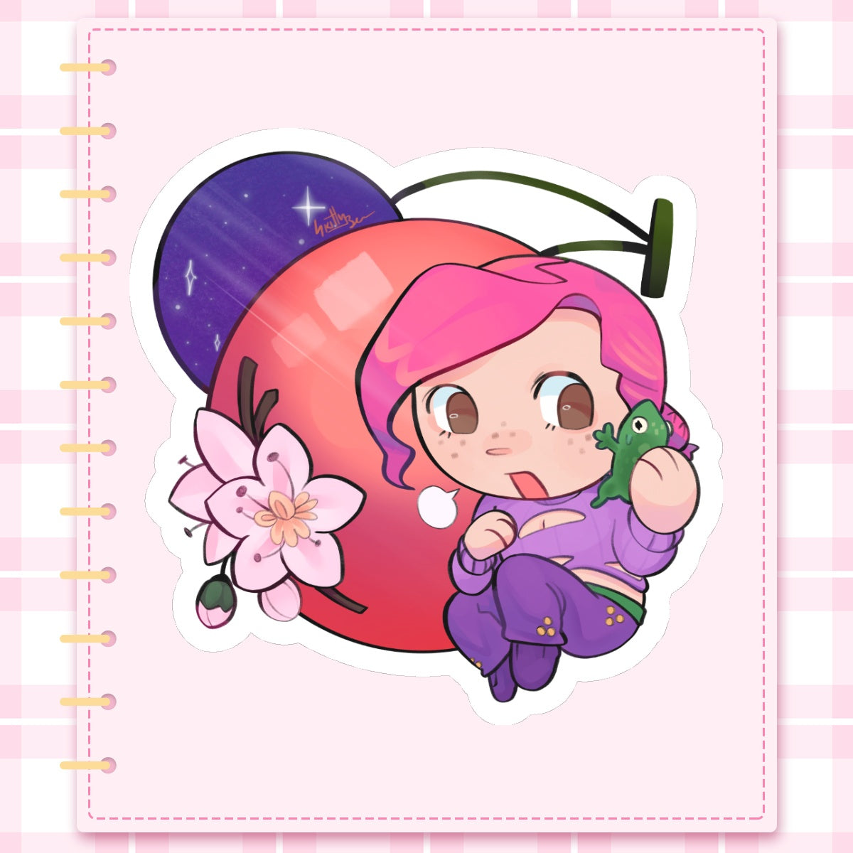 Vinegar Doppio Cherry JJBA Die Cut Stickers (77mm x 77mm)
