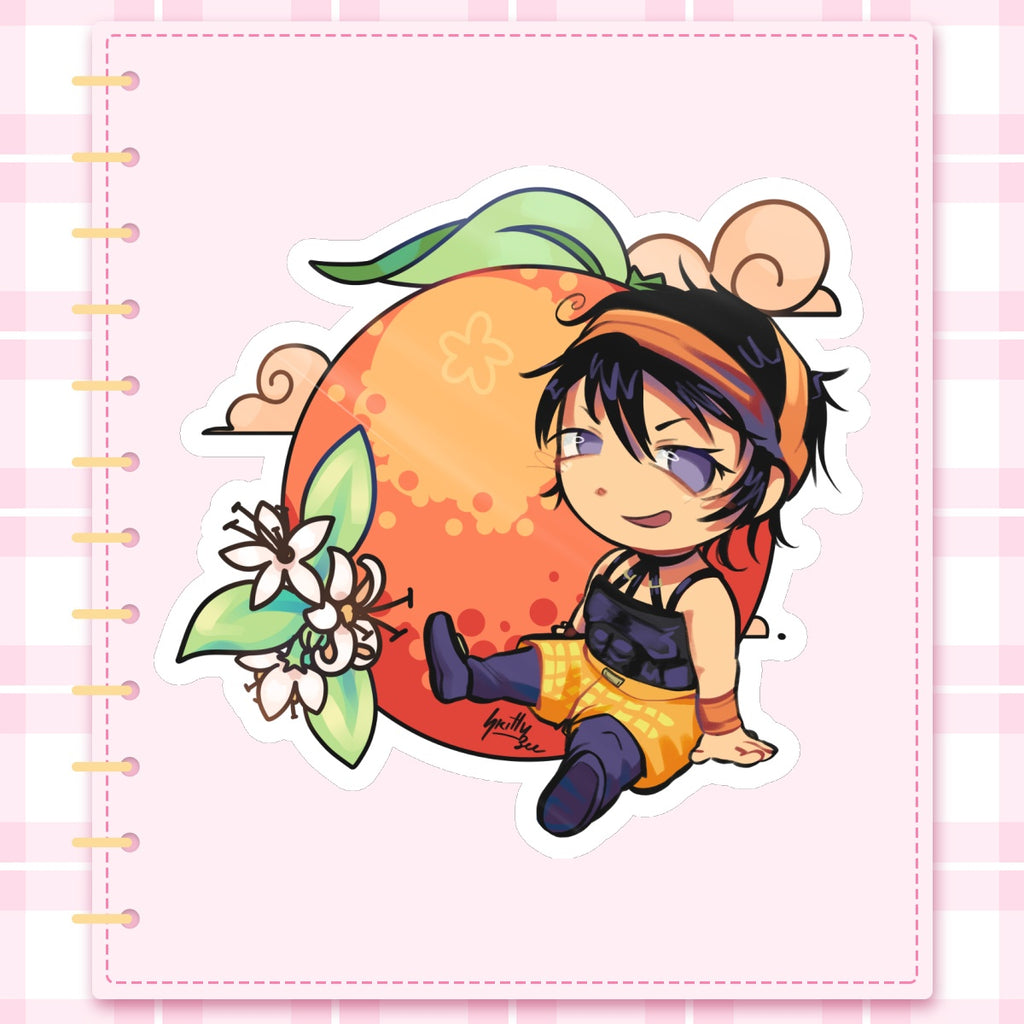 Narancia Ghirga Orange Die Cut Stickers (102mm x 99mm)
