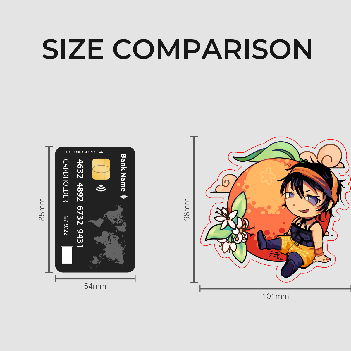 Narancia Ghirga Orange Die Cut Stickers (102mm x 99mm)