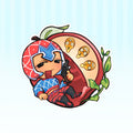 Guido Mista Apple JJBA Die Cut Stickers (100mm x 96mm)
