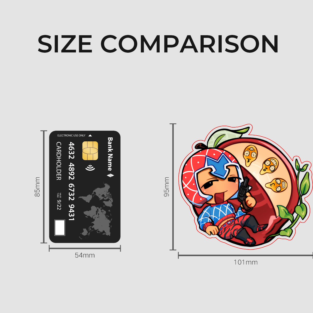 Guido Mista Apple JJBA Die Cut Stickers (100mm x 96mm)