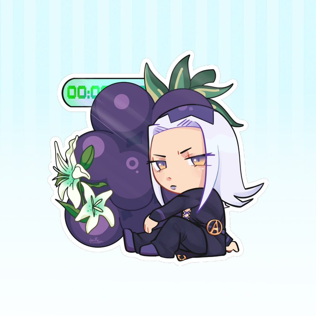Leone Abbacchio Blackberry JJBA Die Cut Stickers (102mm x 99mm)
