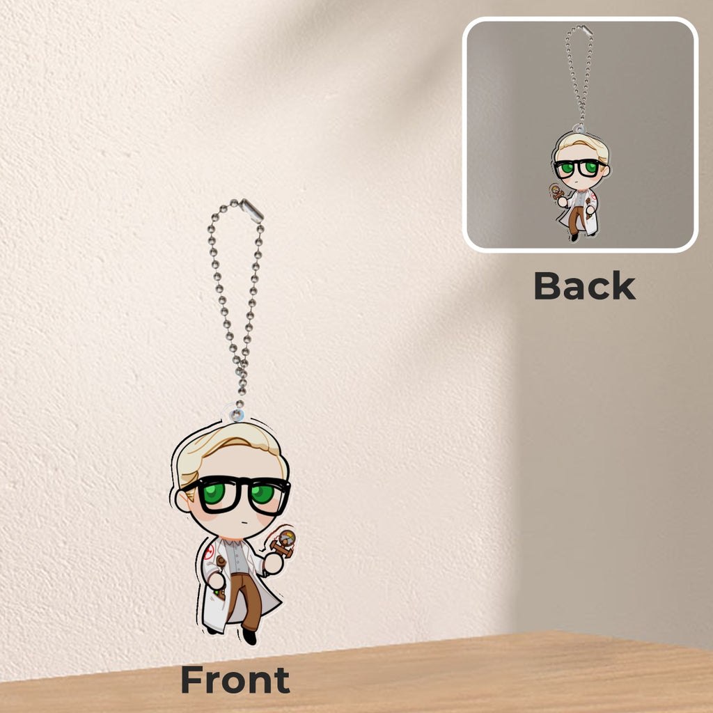 Arcade Gannon Fallout New Vegas Keychain Clear Acrylic 3.5mm