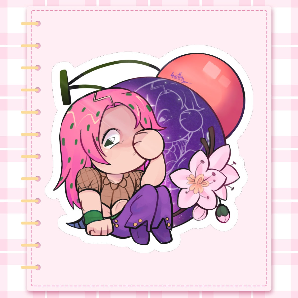 Diavolo Cherry JJBA Die Cut Stickers