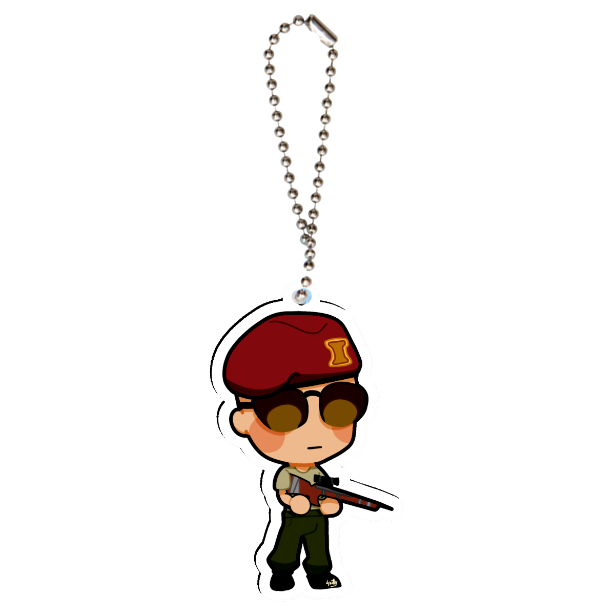 Craig Boone Fallout New Vegas Clear Acrylic Keychain (34mm x 61mm)