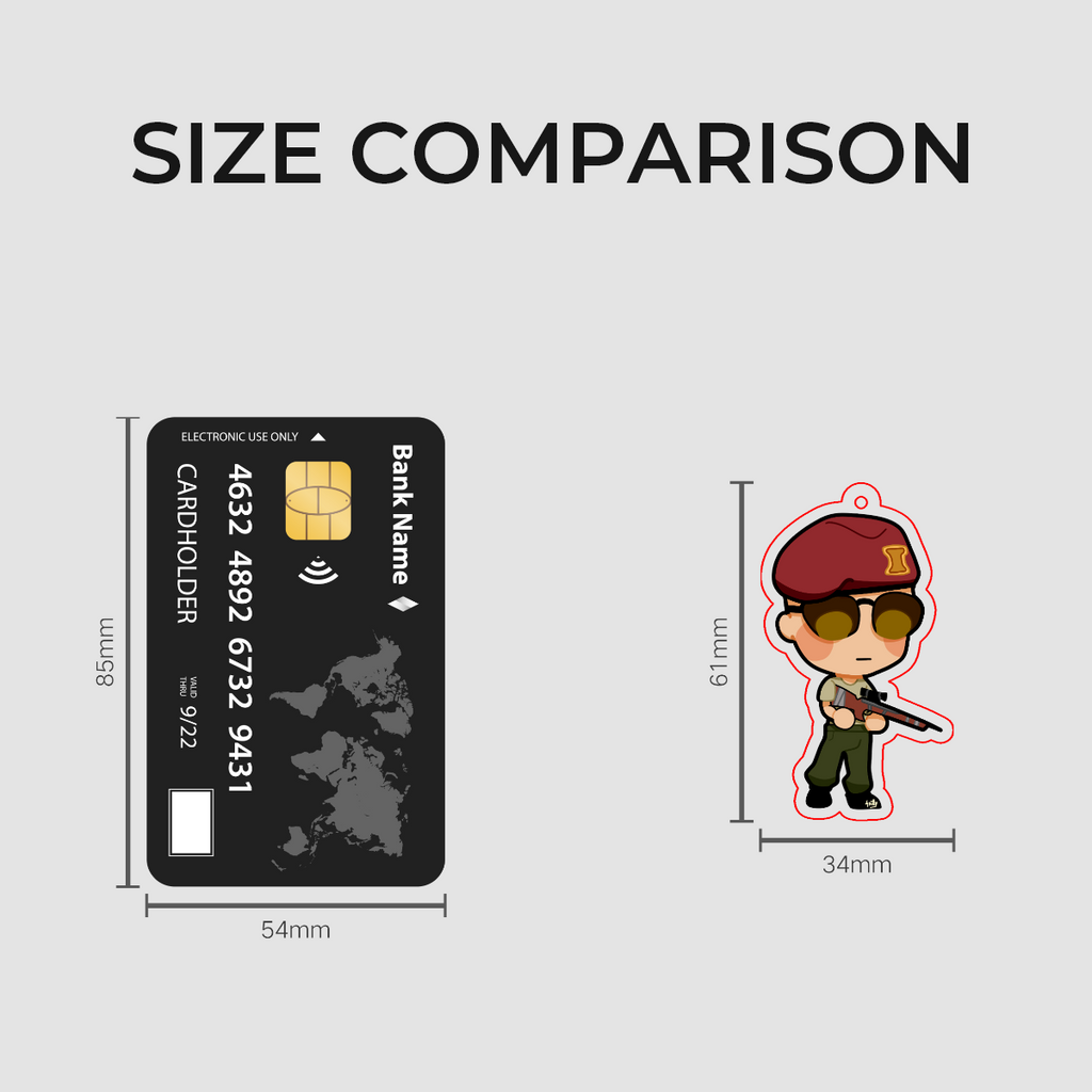 Craig Boone Fallout New Vegas Clear Acrylic Keychain (34mm x 61mm)