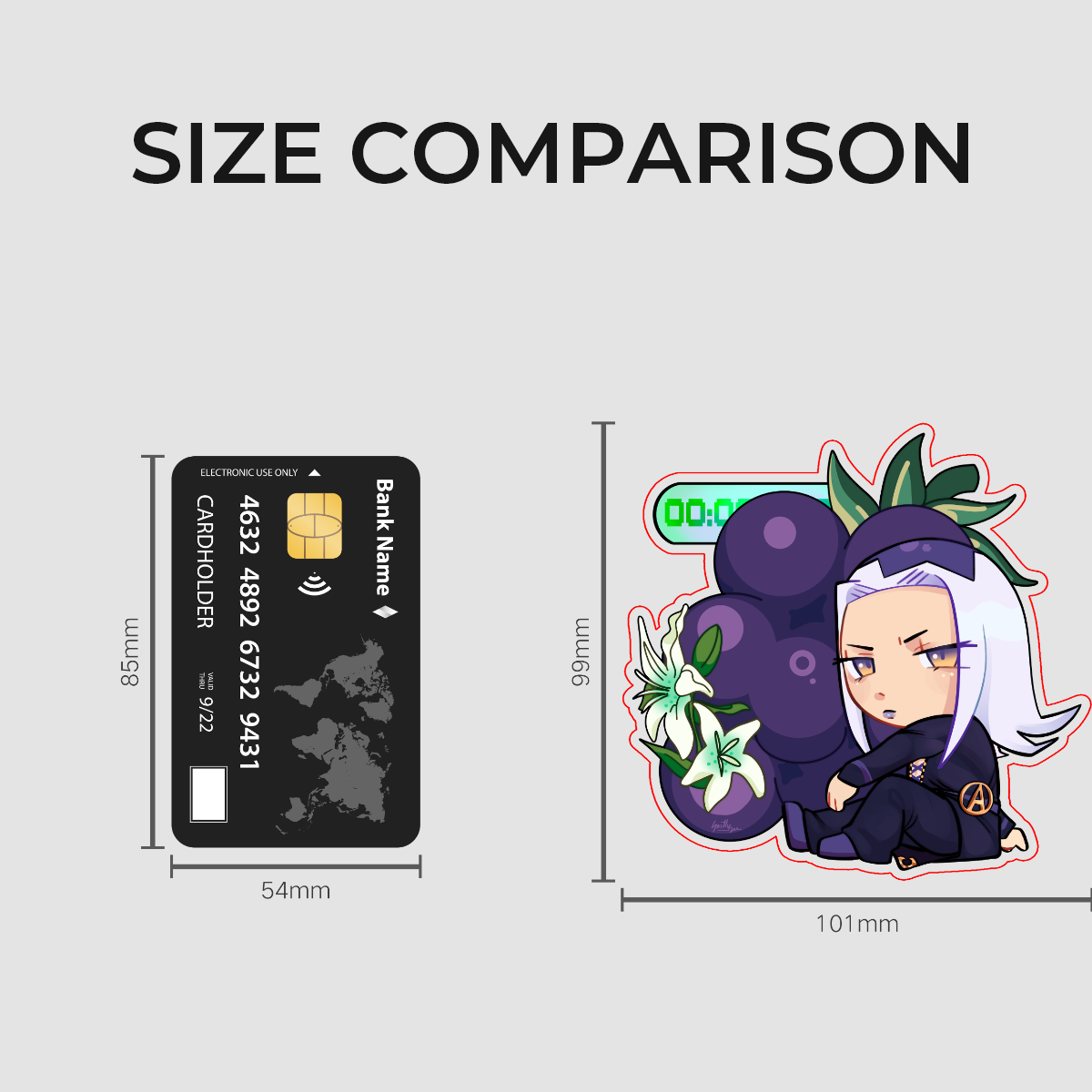 Leone Abbacchio Blackberry JJBA Die Cut Stickers (102mm x 99mm)