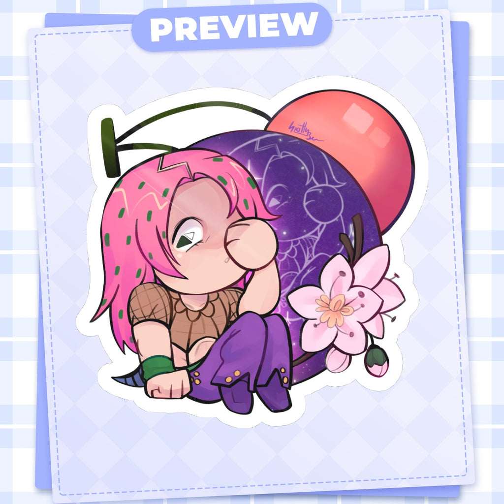 Diavolo Cherry JJBA Die Cut Stickers