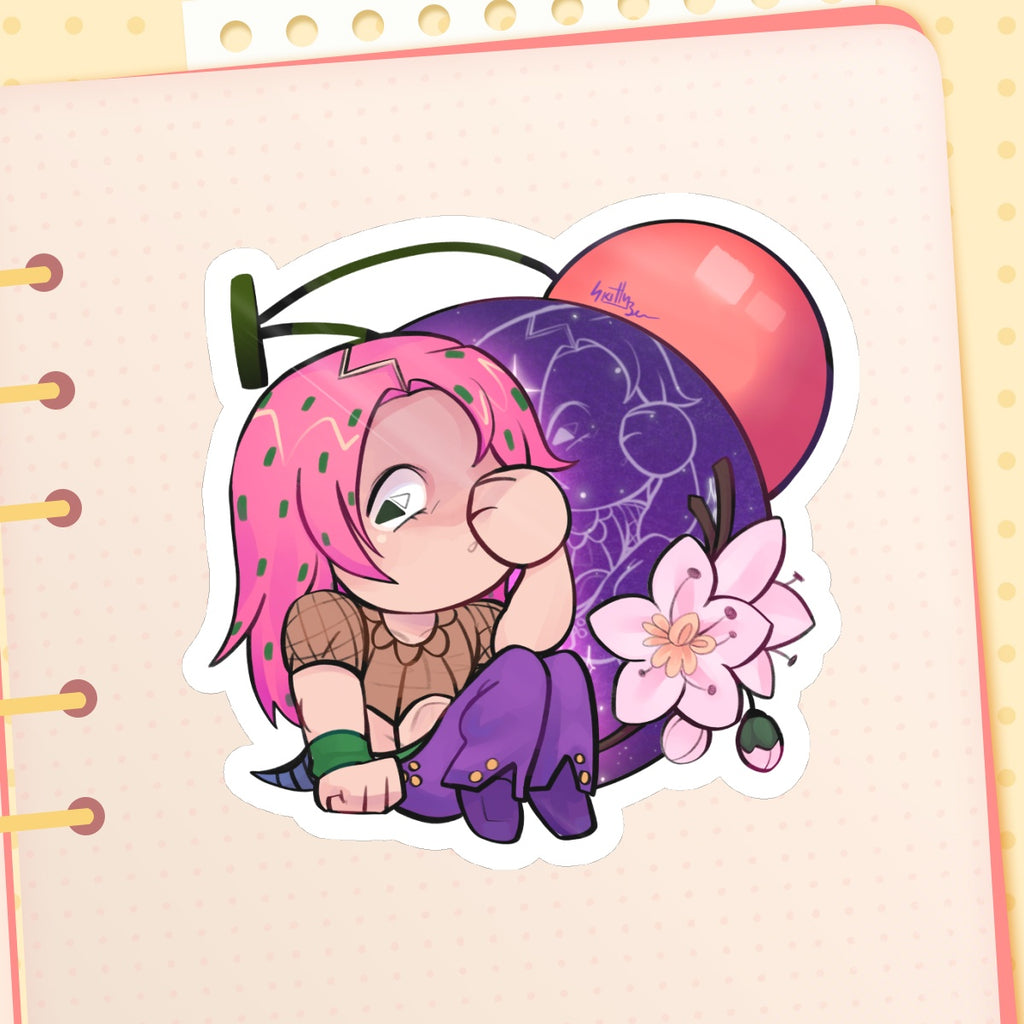 Diavolo Cherry JJBA Die Cut Stickers