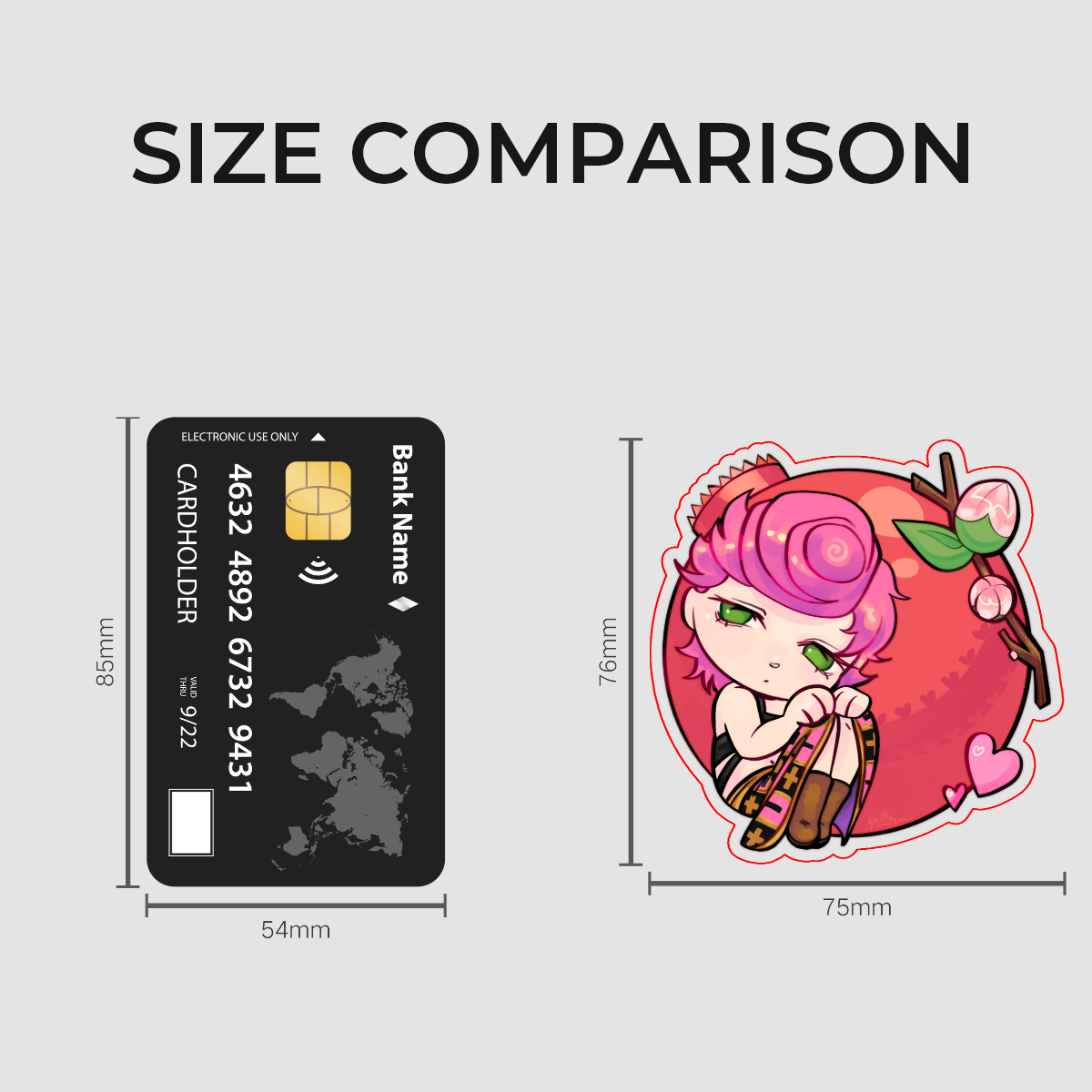 Trish Una Pomegranate JoJo’s Bizzare Adventure  Die Cut Stickers (75mm x 77mm)