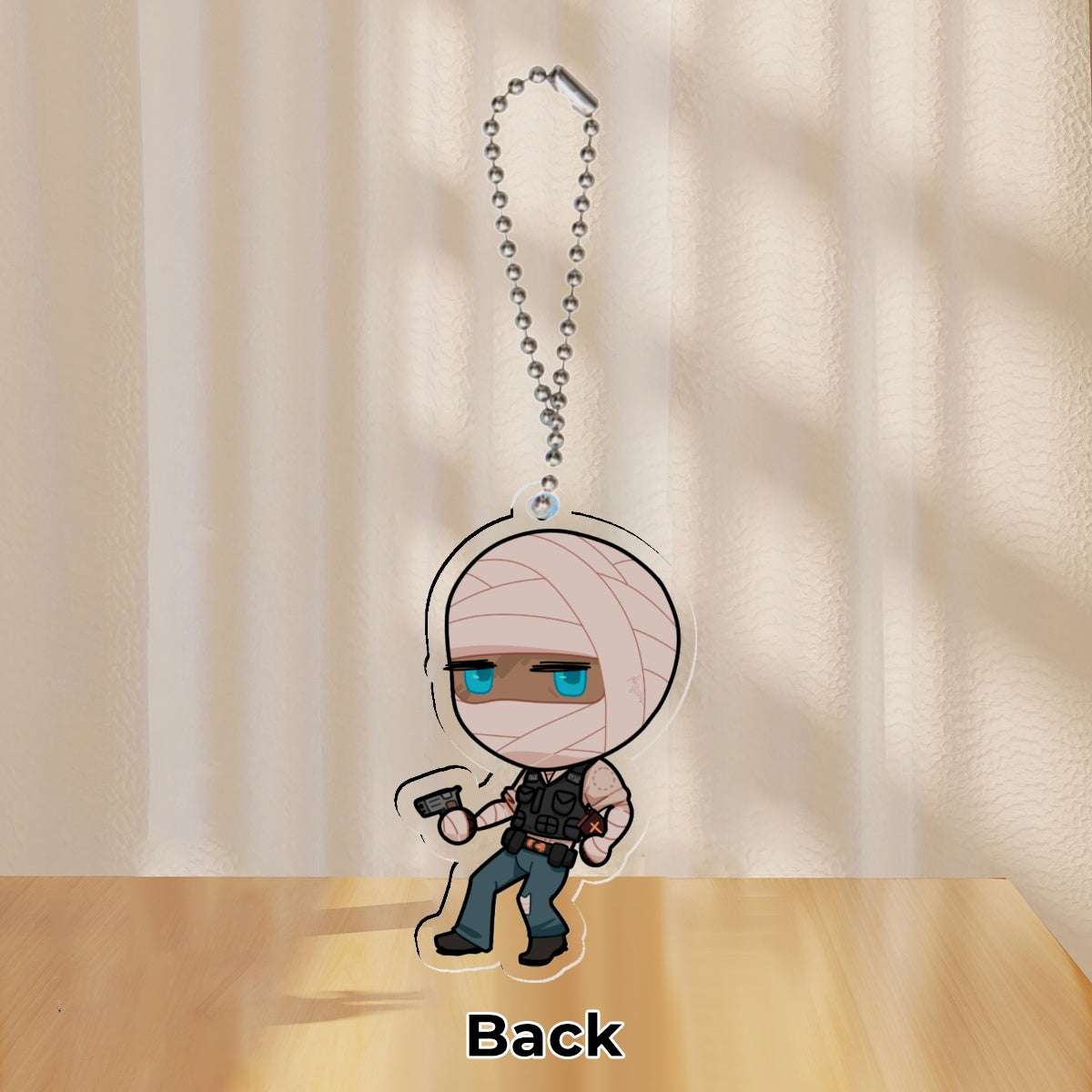 Joshua Graham Fallout New Vegas Clear Acrylic Keychain (40mm x 71mm)